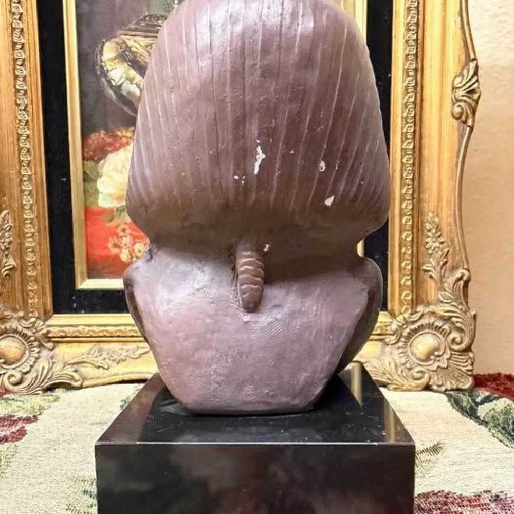 Vintage 1980 Austin Productions King Tut Bust Sculpture Egyptian Pharaoh Statue
